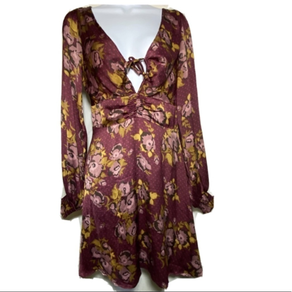 NWT Free People Morning Light Purple KeyHole Boho